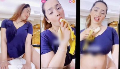 Aditi Mistry Sucking Banana And Showing Ass on Live App Content